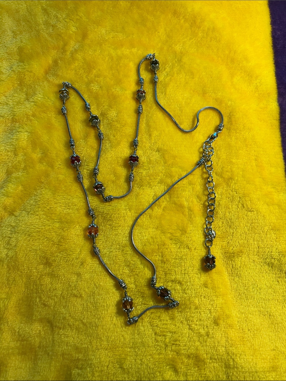 Brighton Glass Mountain Necklace and Stud Dangle Earring Set